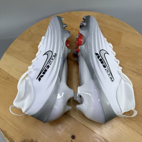 Nike Air Zoom Vapor 1 Men\'s‎ Size 7.5 Football Cleats White Grey FB3298-100 NEW main image 5